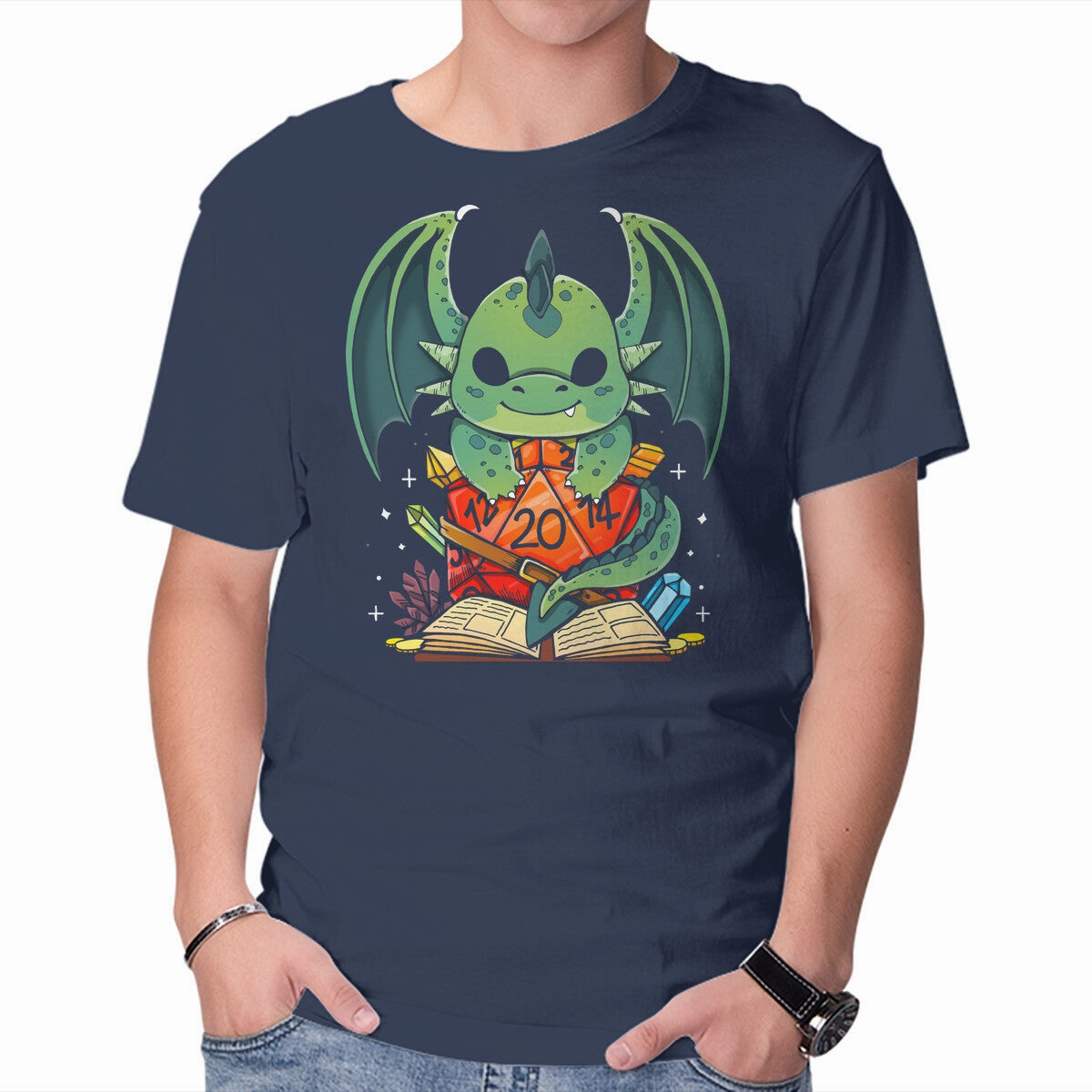 Comfortable Casual Essential Clothing Cute Dragon Dice