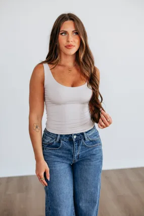 Thermal Regulation Fabric Delta Basic Tank - Stone