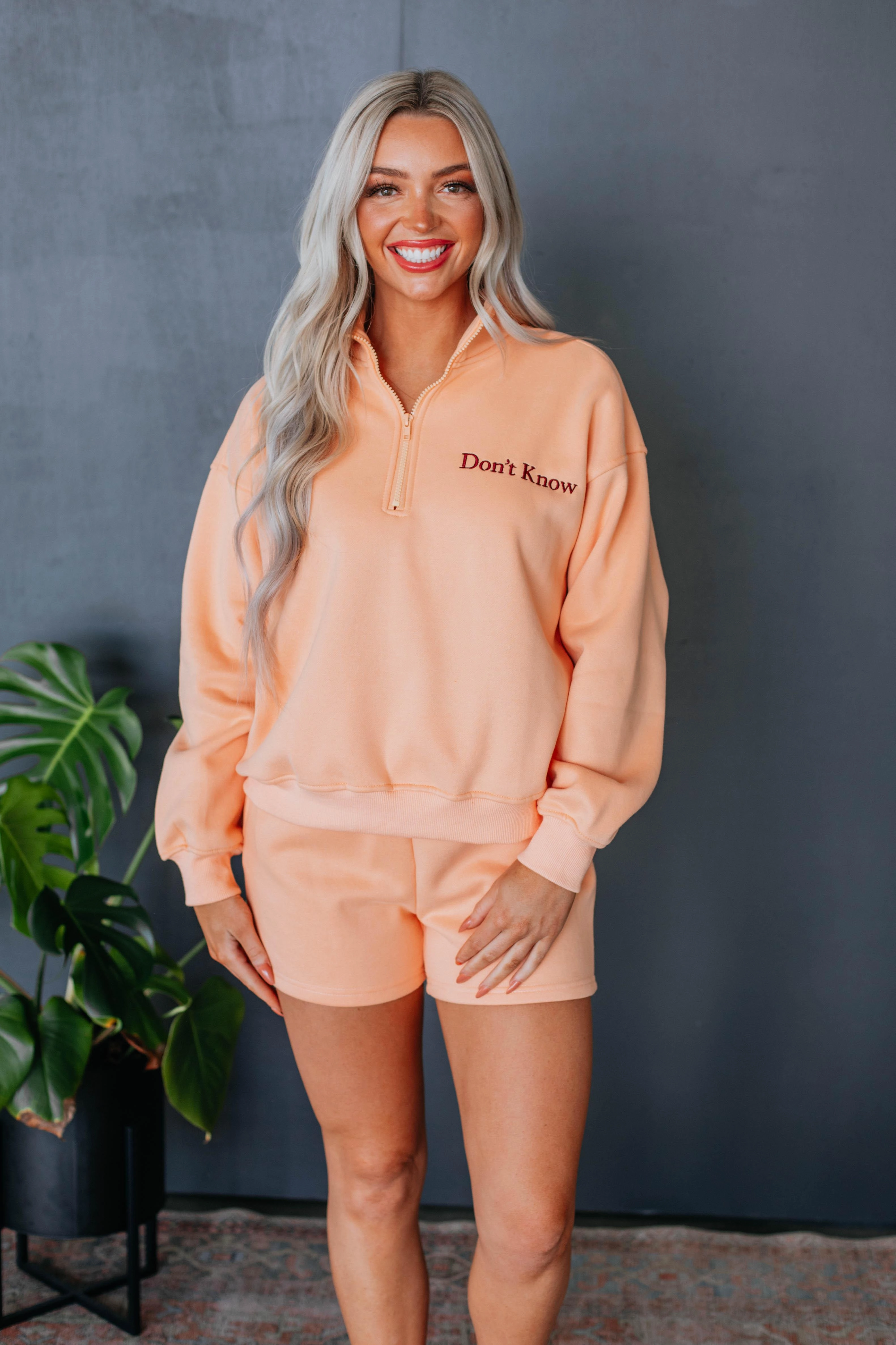 Non Irritating Tagless All Purpose Wear Don't Know Don't Care Lounge Shorts - Apricot