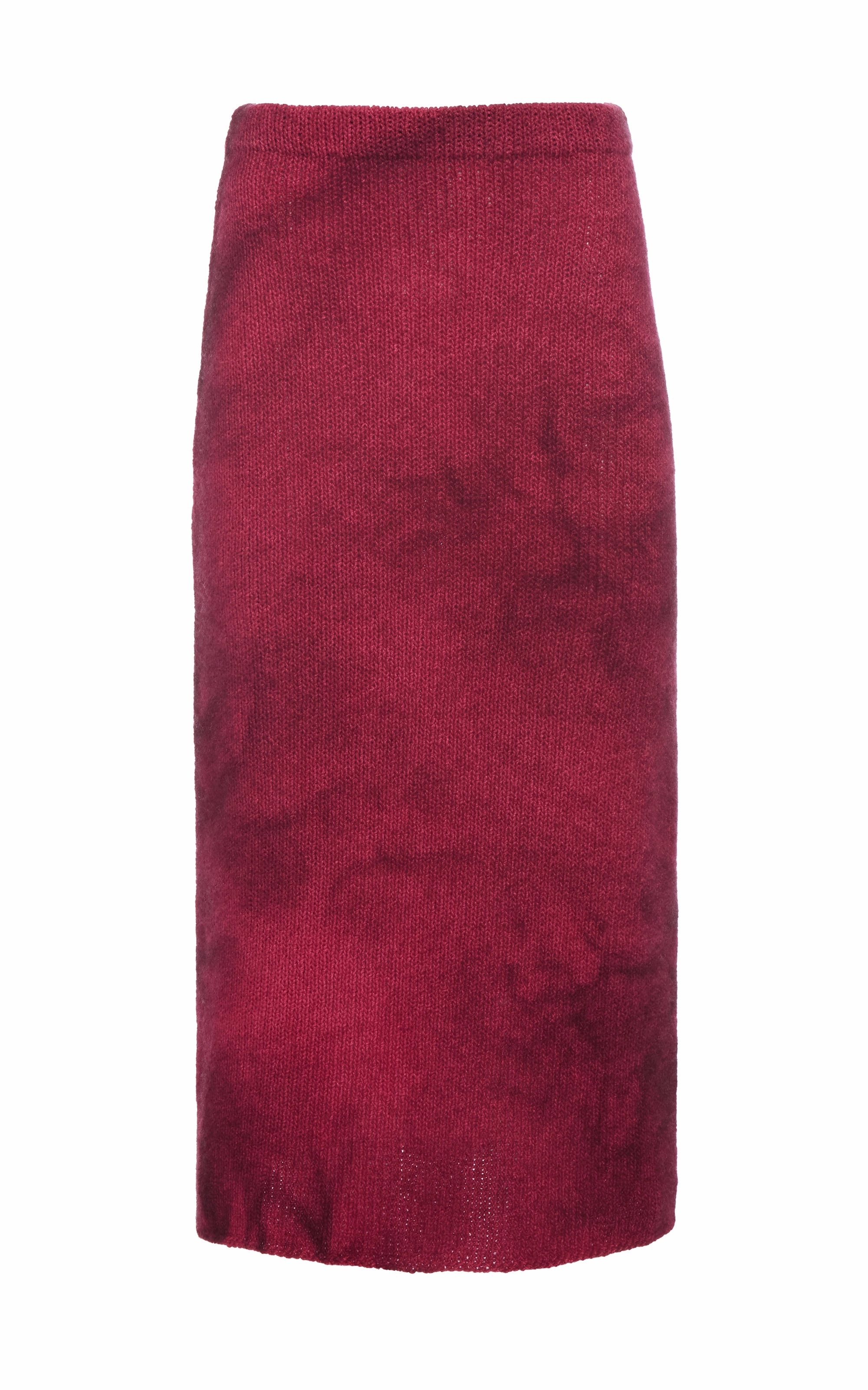 Dorcas Knit Midi Skirt in Bordeaux Cashmere Quick Wear