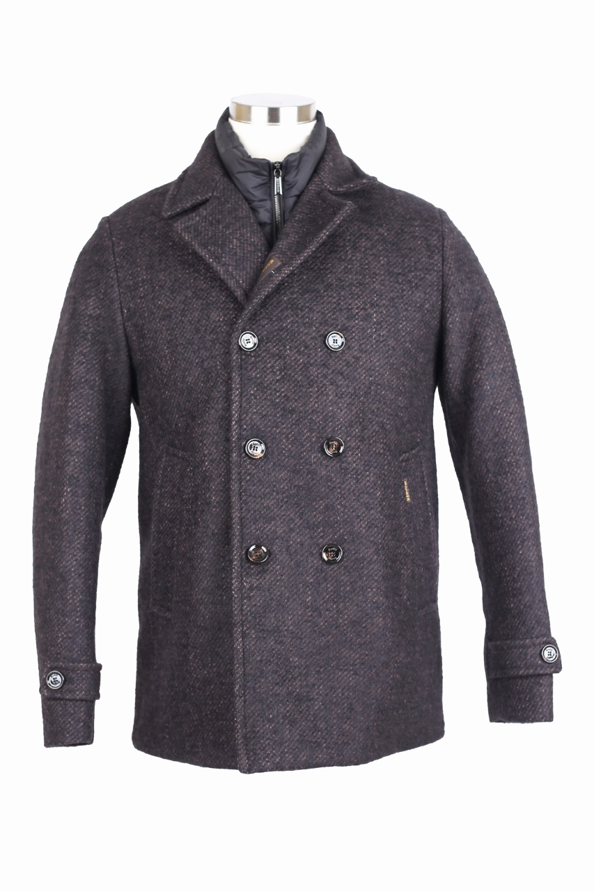 Ergonomic Sleeve Shaping Double-breasted Down Parka Jacket w/ Removable Bib