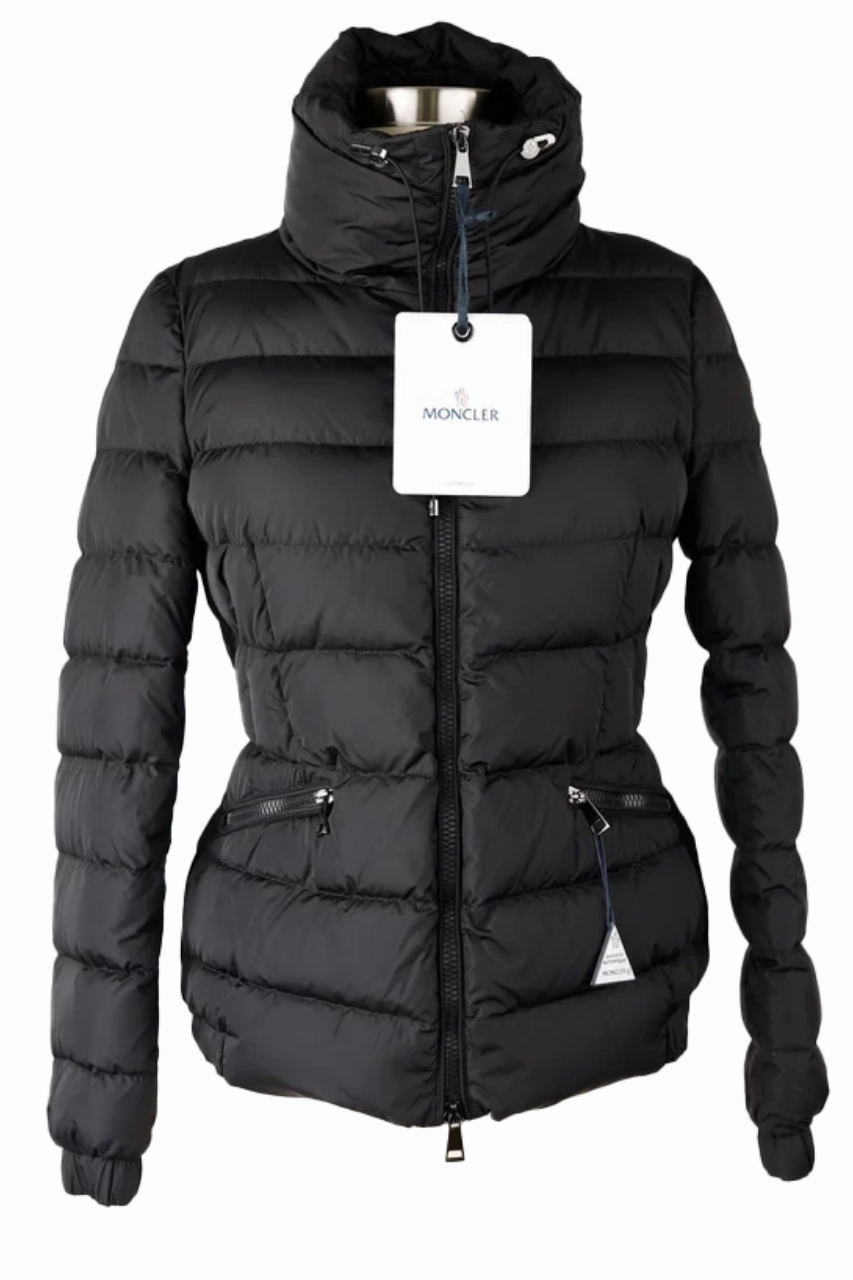 Down Bomber Jacket w/ Cinched Waist Zippered Pockets Glove Friendly Cuff Design