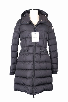 Stand Collar Knee Length Down Parka w/Cinched Waist