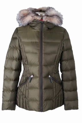 WaterResistant Coating Down Puffer Jacket W/ Fur Hood