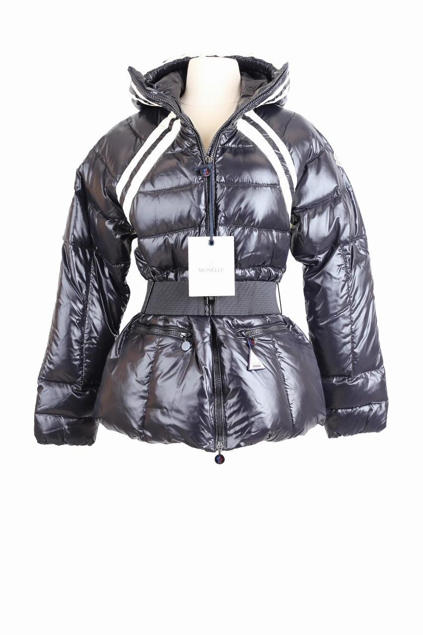 Down Puffer Jacket w/ Hood Layered Collar Design