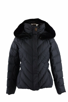 Down Puffer Jacket W/ Mink Fur Hood Heat Reflective Tech