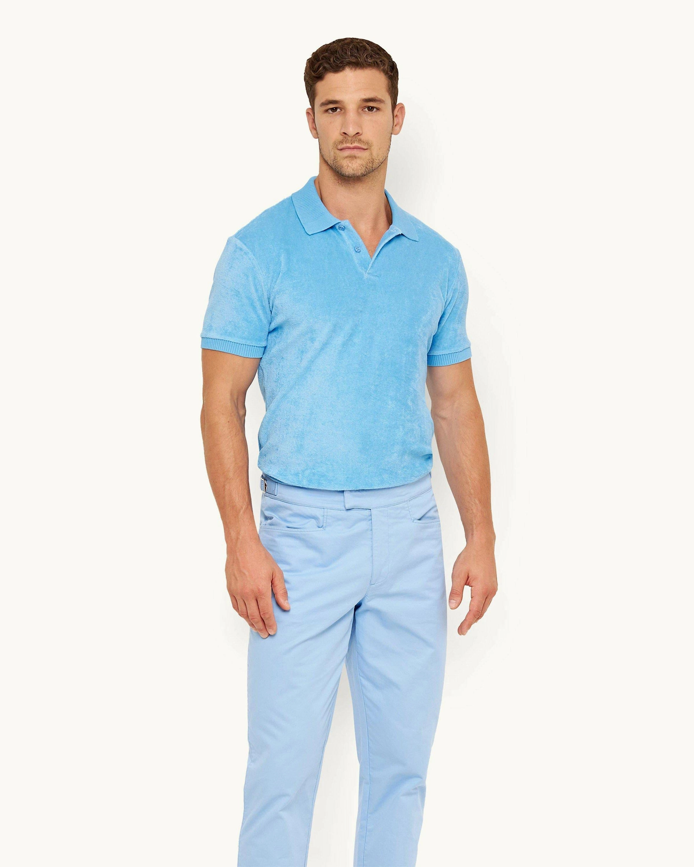 Dr No Towelling Polo Preppy Style Essential Comfort