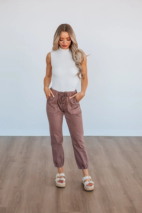 Drea Mica Joggers - Cocoa Versatile Design