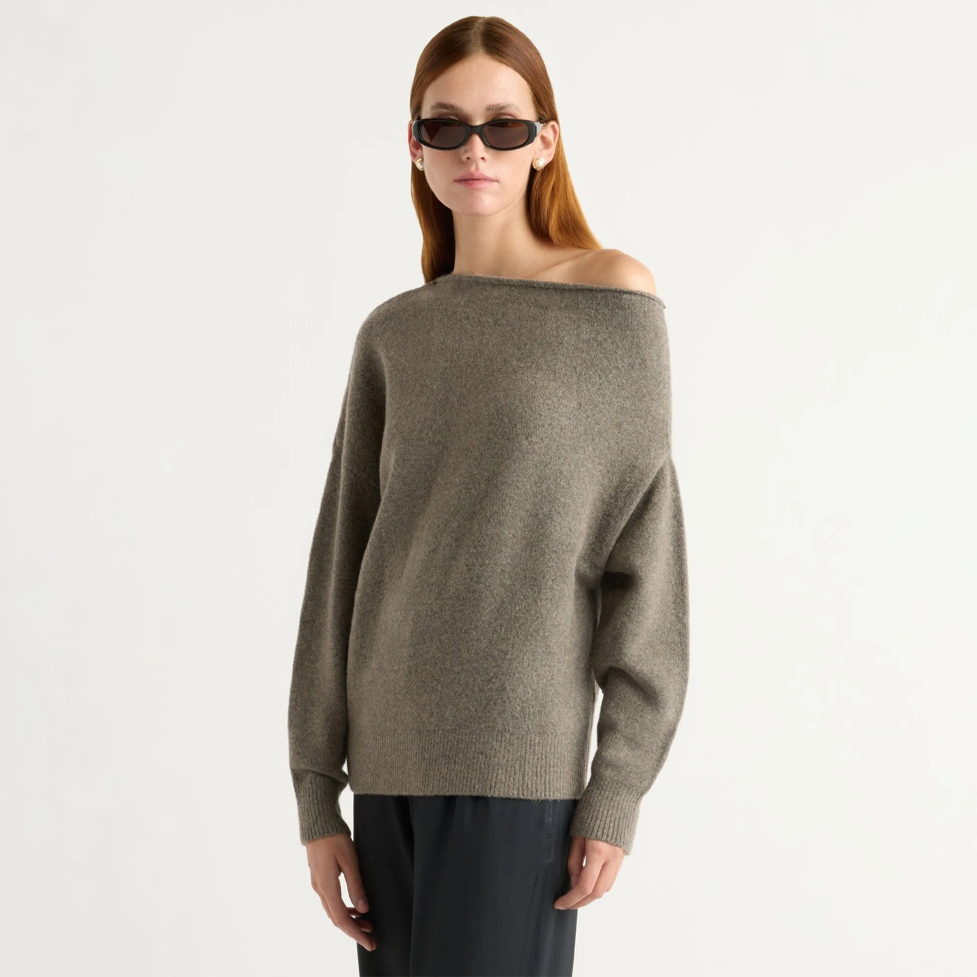 Iris Off-Shoulder Sweater Cozy Performance