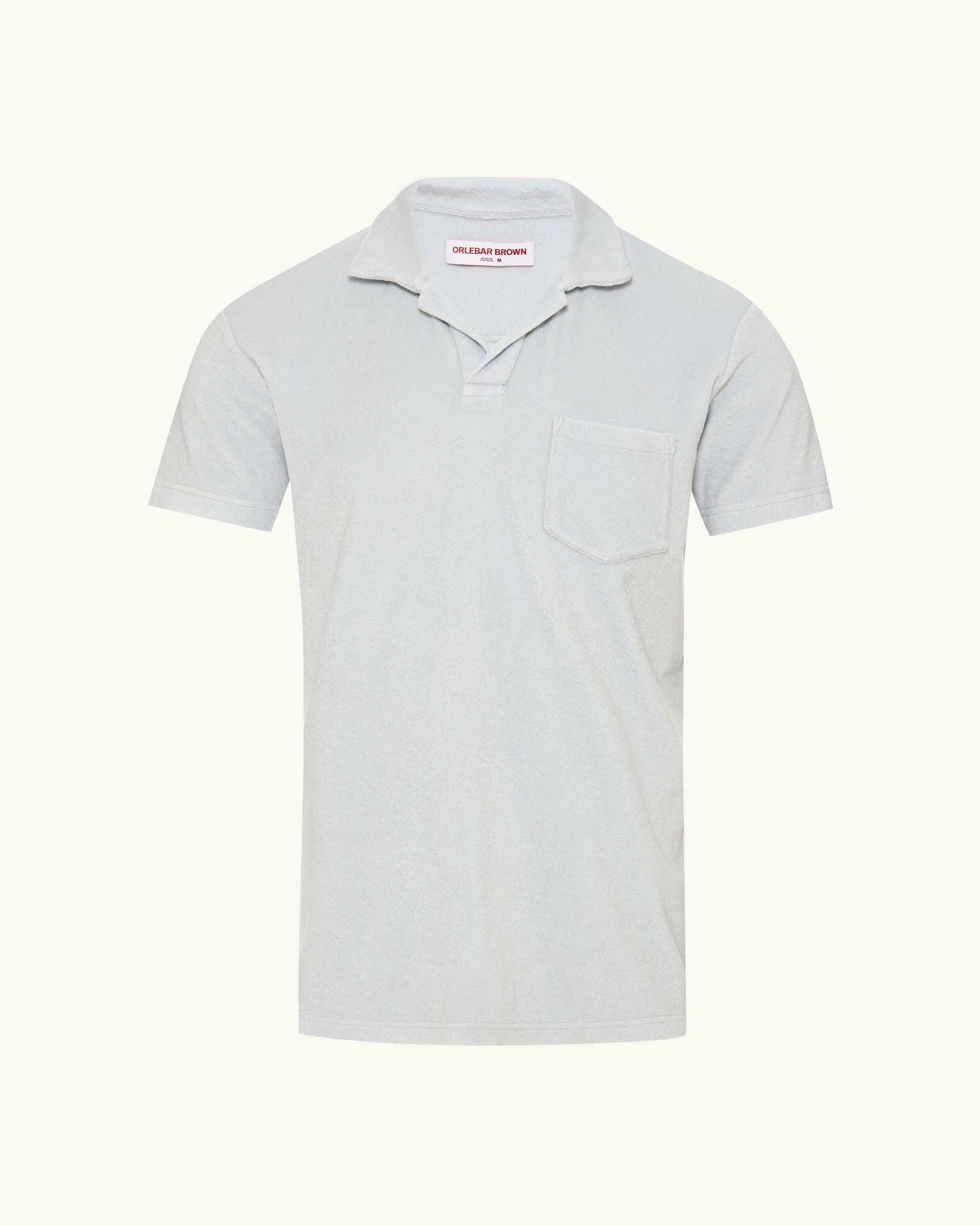 Outdoor top Button Down Collar Terry Towelling