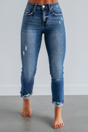 Chic Appearance Monica Risen Jeans - Dark Wash