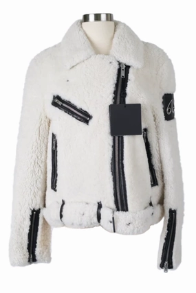 Shearling Leather Jacket Extra Layer Piece Zippered Closures