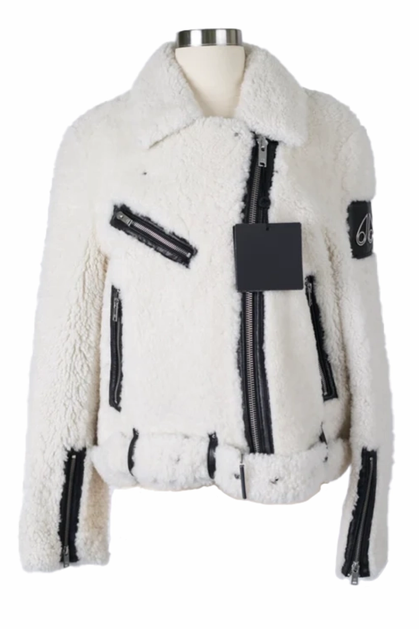 Shearling Leather Jacket Extra Layer Piece Zippered Closures