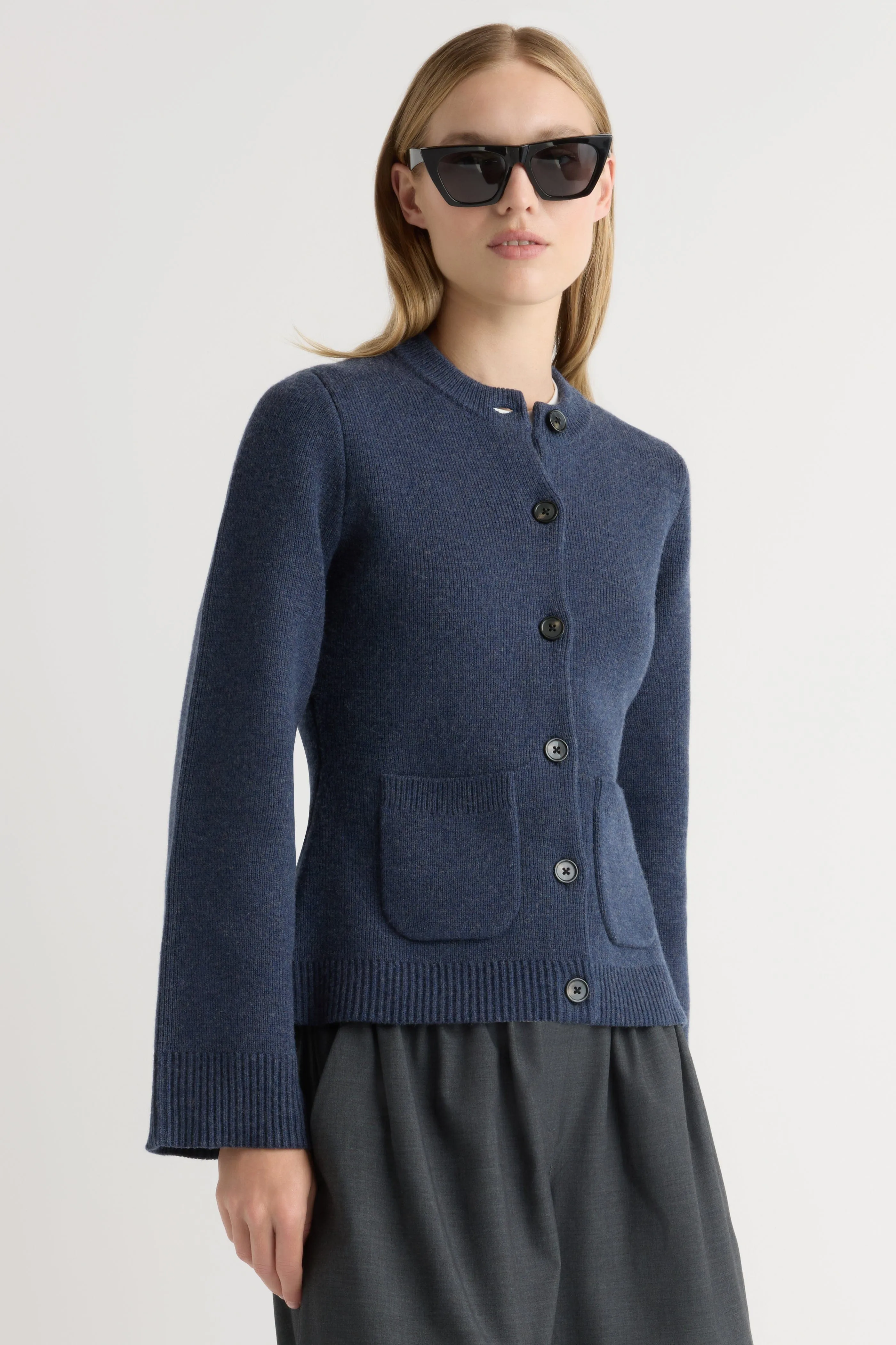 Eames Organic Cotton-Wool Cardigan Colorfast Technology Modern Knit