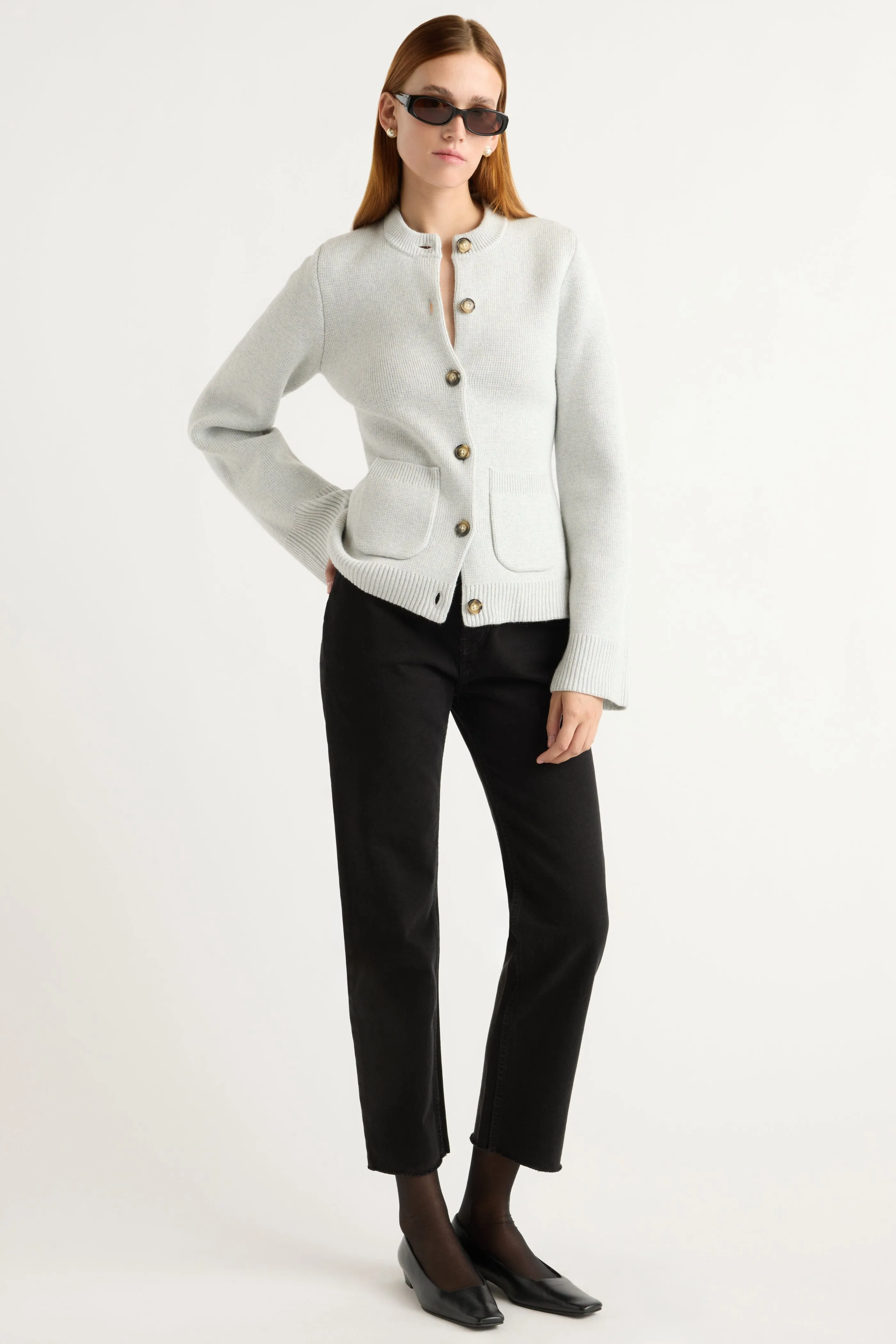 Eames Organic Cotton-Wool Cardigan Comfy Stretch Design