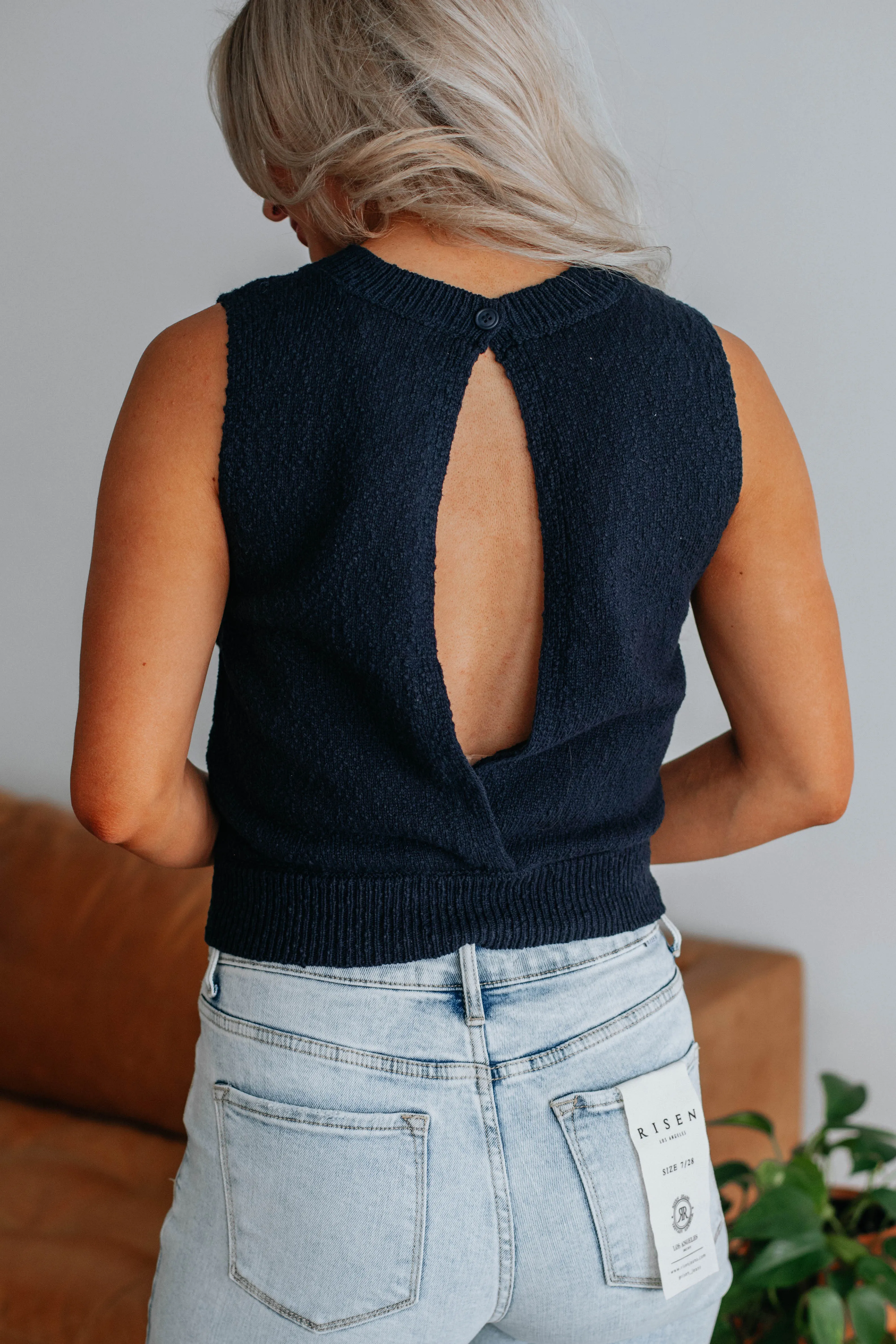 Patrea Knit Tank - Navy High Mobility