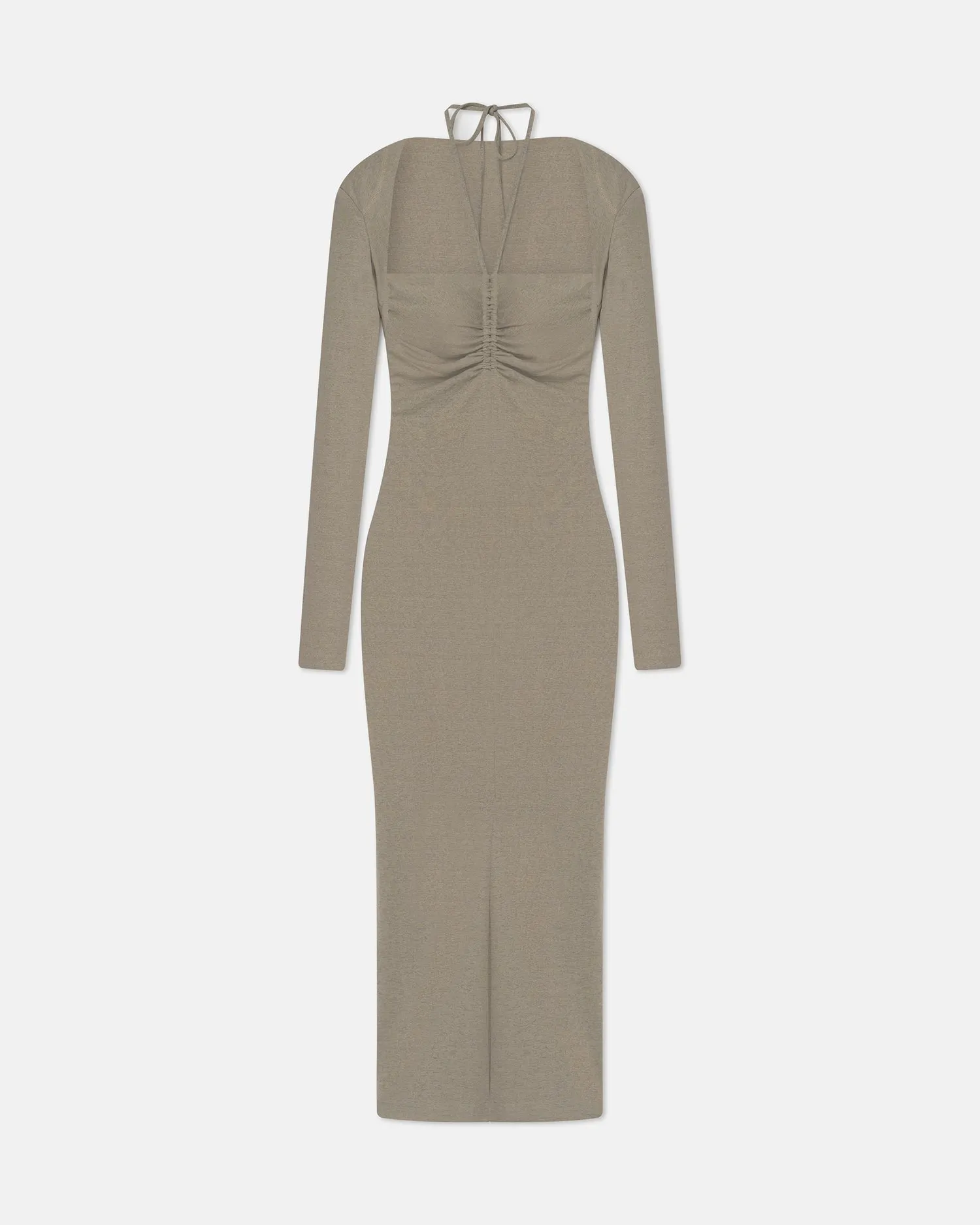 Aponi - Mesh Jersey Dress - Fog Office Layer