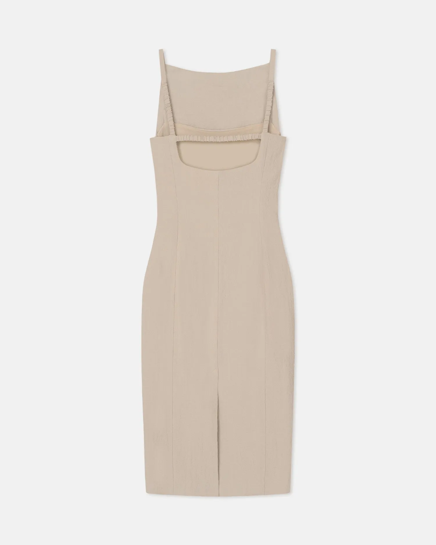 Vittoria - Seersucker Suiting Dress - Sand Versatile Touch