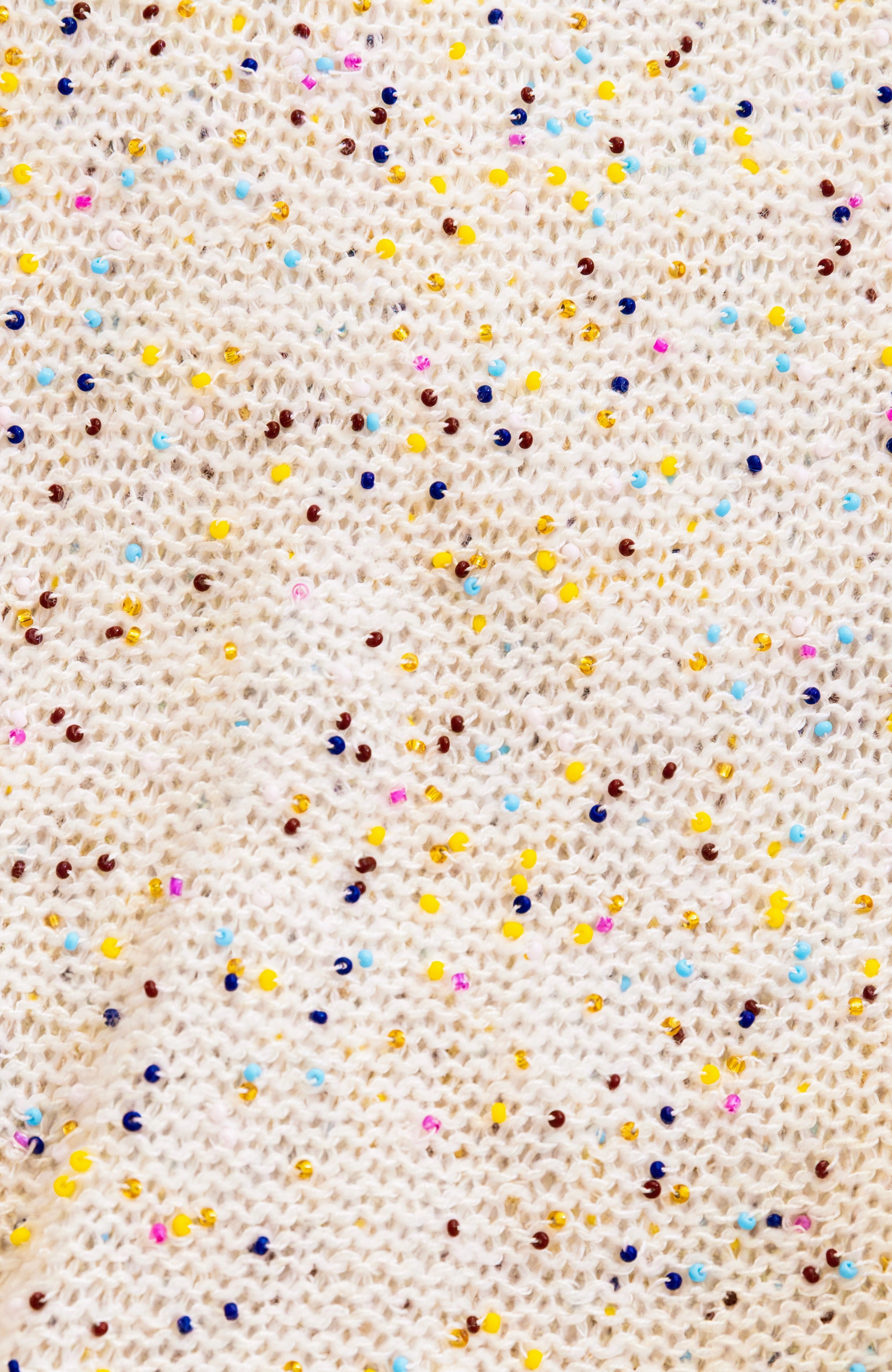 Sabine Knit Maxi Skirt in Ivory Multi Beaded Cashmere Monochrome Outfit City Wear