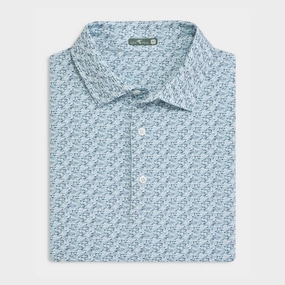 Ripple Effect Printed Performance Polo Timeless Shirt Casual Chic
