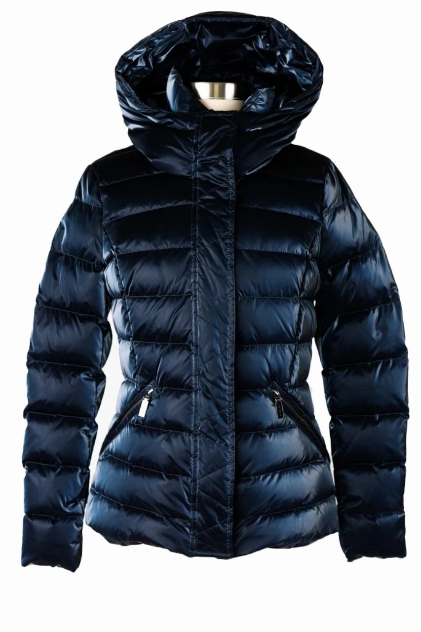 Flexible Joint Articulation Short Glossy Puffer Jacket