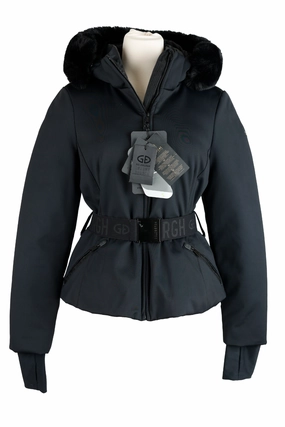 Down Water Resistant Faux Fur Belted Puffer Jacket Adaptive Layering System Cozy Hood Detail