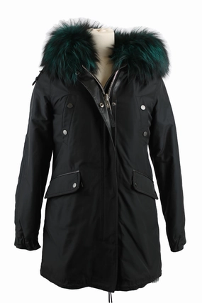 Clean Fit Eco Friendly Dye Process Fur Lined Parka