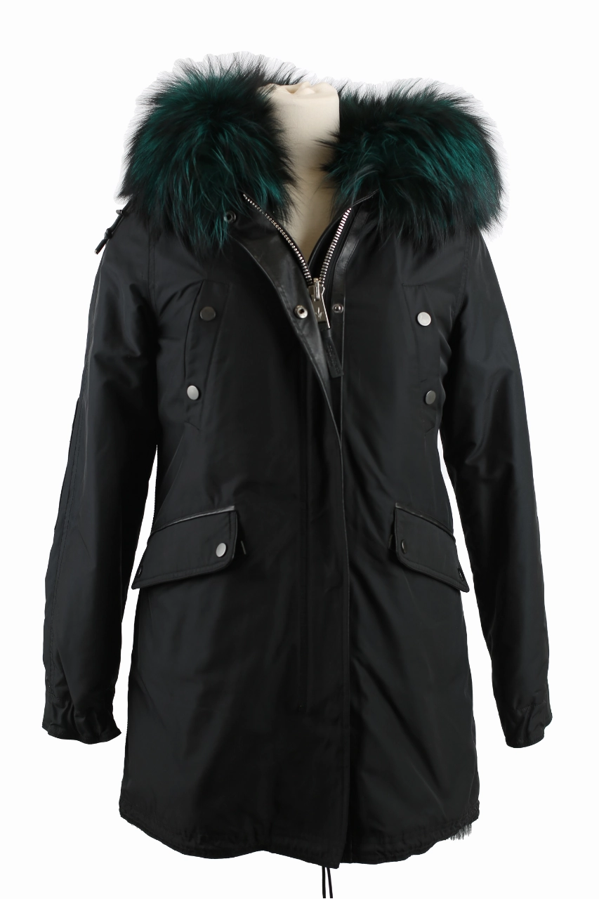 Clean Fit Eco Friendly Dye Process Fur Lined Parka