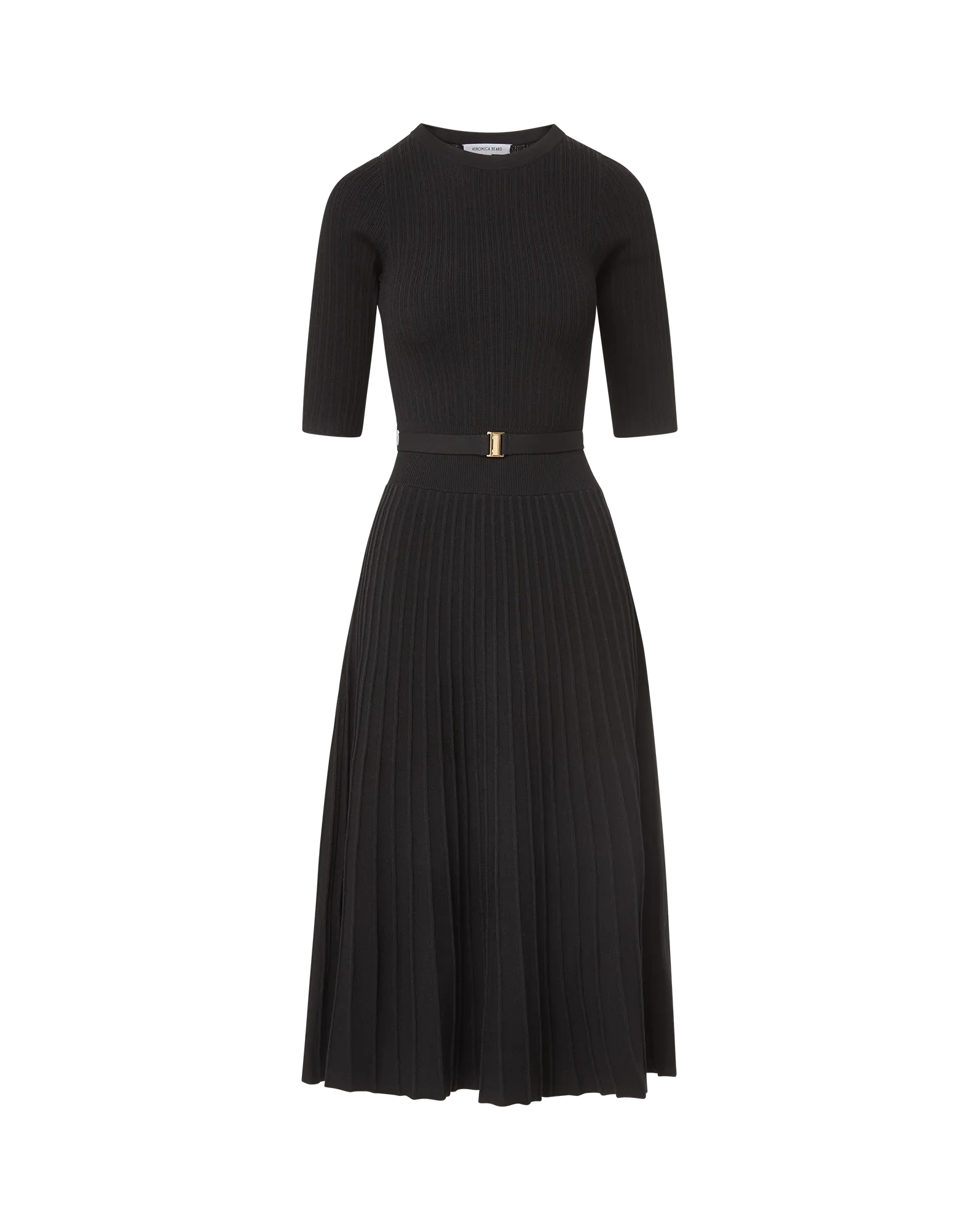 Elthea Belted Midi Dress Classic Mood Flattering and Effortless