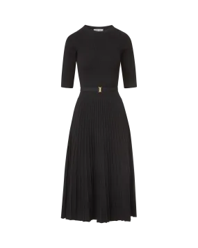 Peach Tone Eco Friendly Elthea Belted Midi Dress