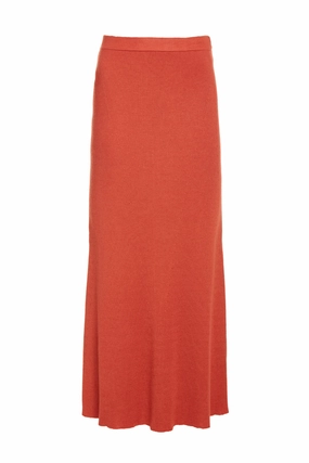 Vibe Shot Epper Knit Midi Skirt in Spice Cashmere Silk