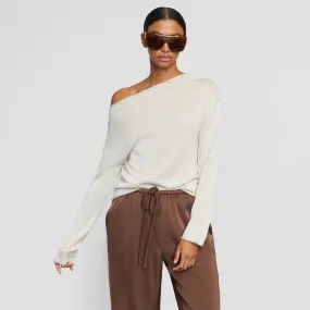 Multi Layer Insulation Hachi Tencel-Wool Off-Shoulder Sweater