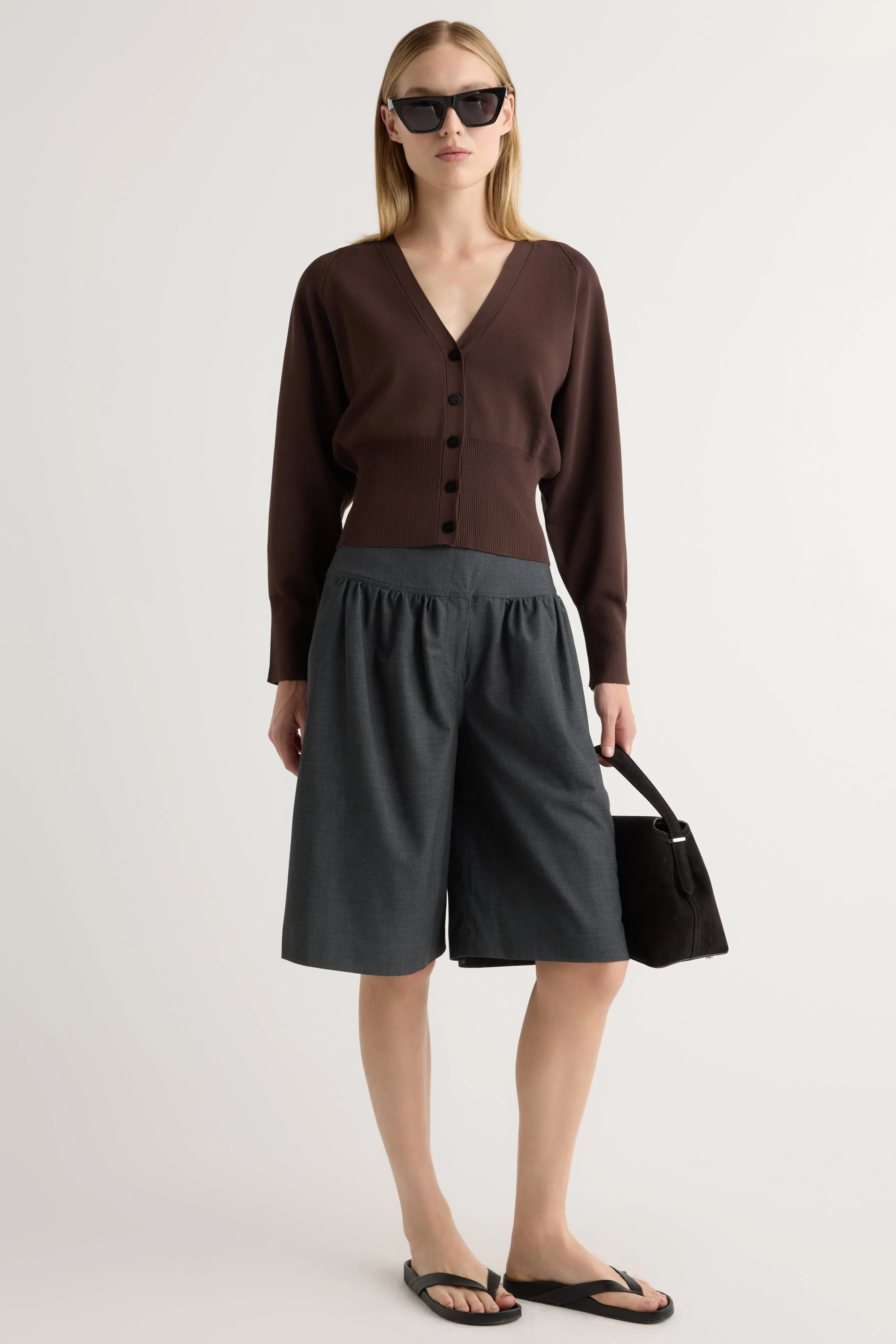 Thermal Insulation Technology Anti Static Treatment Carson Button-Front Cardigan