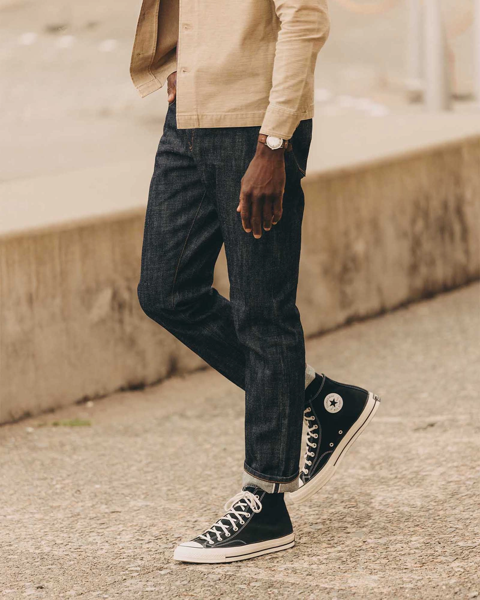 Heavyweight Denim The Democratic Jean in Rigid Organic Selvedge