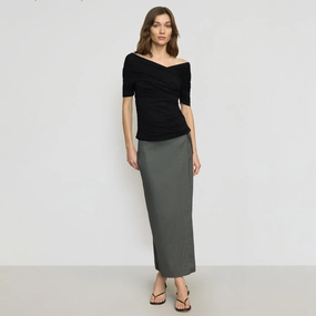 Stylist Pick Urban Fit Ellie Linen Maxi Wrap Skirt
