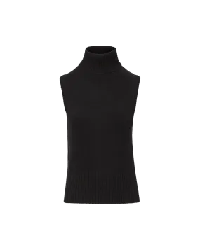 Mazzy Cashmere Sleeveless Sweater Loopback Fabric Relaxed Knit