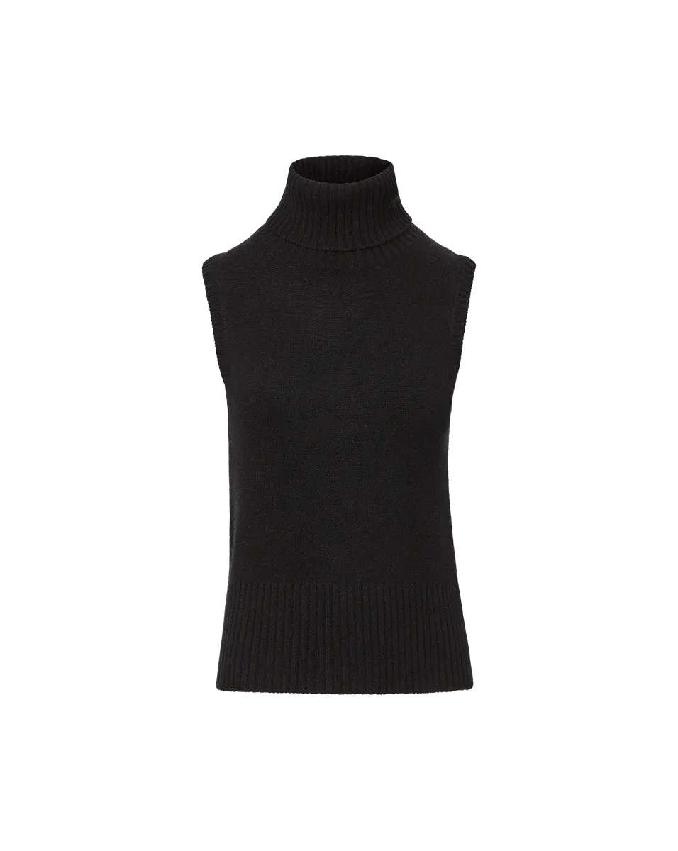 Breathable wear Simple Look Mazzy Cashmere Sleeveless Sweater