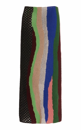 Fatima Crochet Maxi Skirt in Multi Cashmere Natural Mood Mix Separates