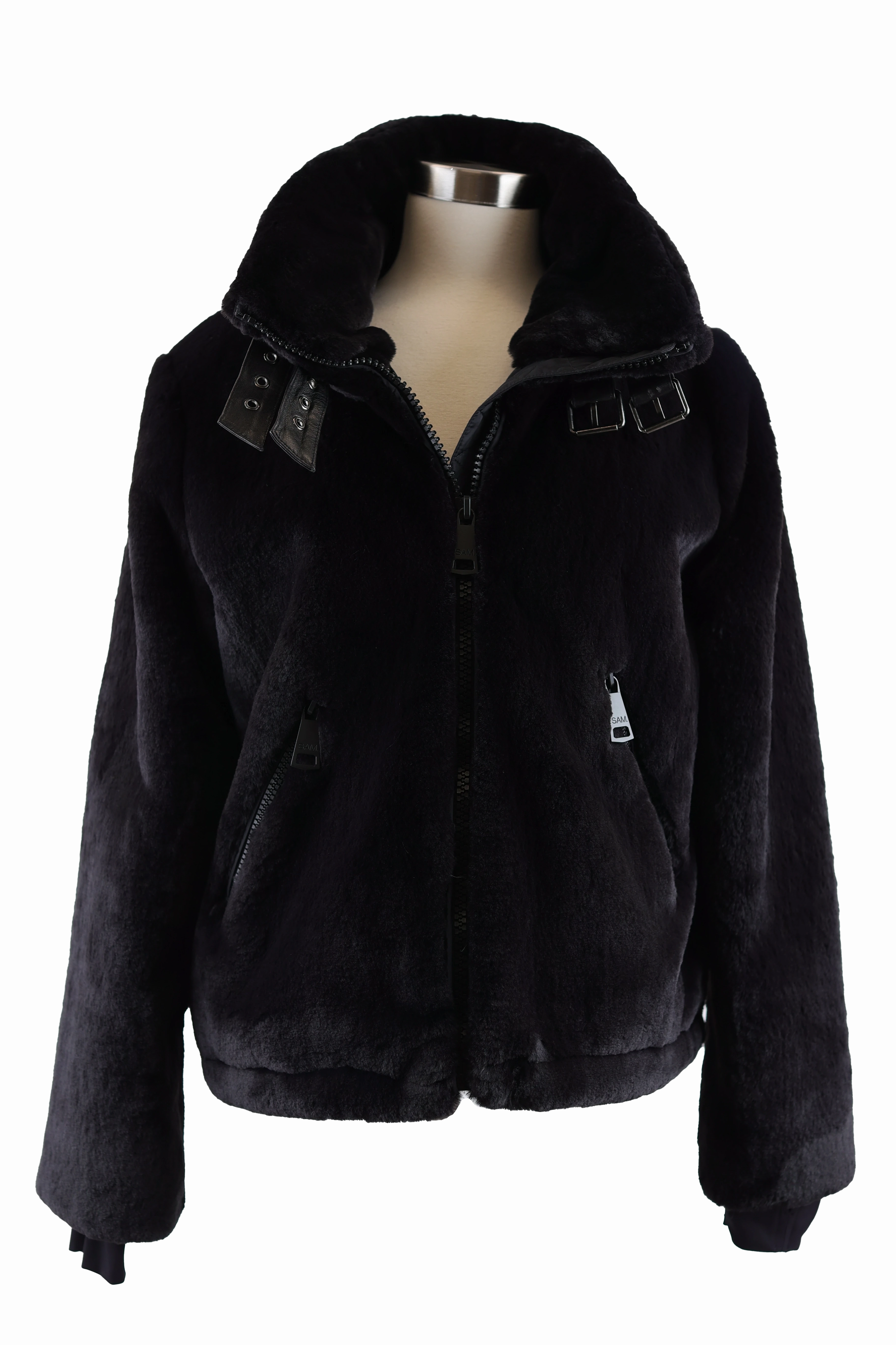 Faux Fur Bomber Jacket Temperature control Rugged Comfort