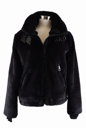 Faux Fur Bomber Jacket Temperature control Rugged Comfort