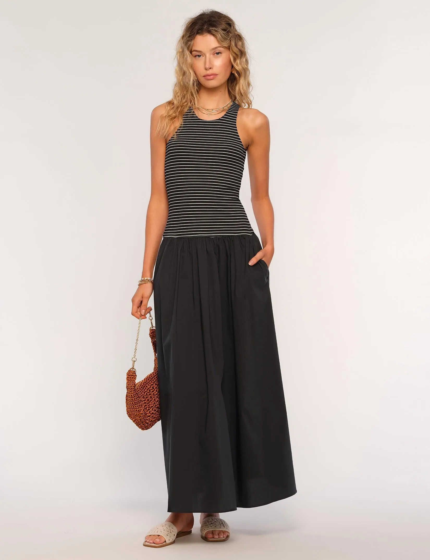 Farm Scene Vibrant Light Malibu Dress