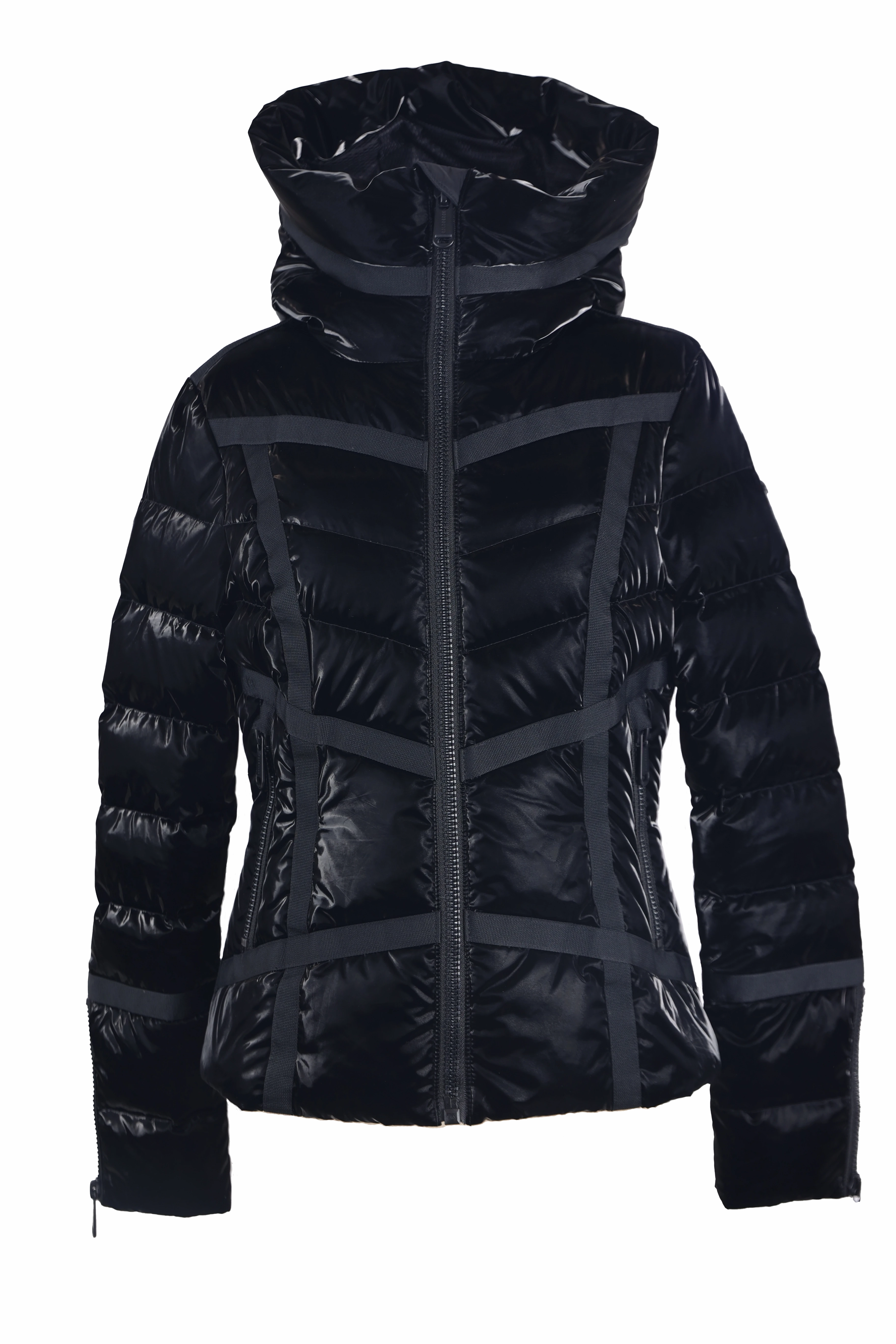mesh ventilation Comfort Focused Design Shiny Quilted Down Ski Jacket