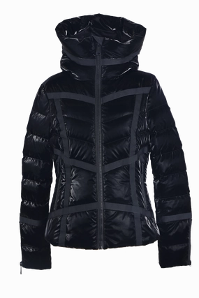 mesh ventilation Comfort Focused Design Shiny Quilted Down Ski Jacket