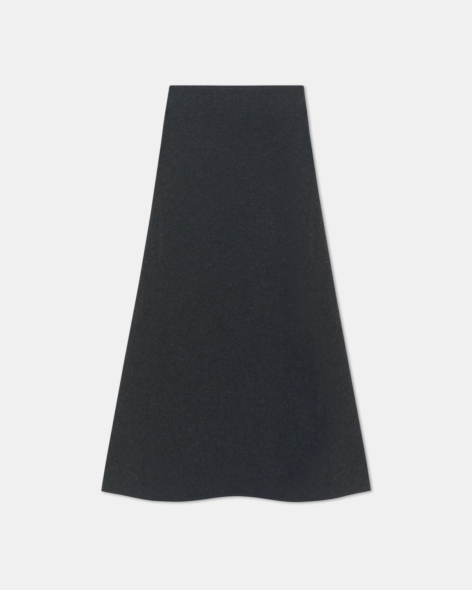 Priel - Overwashed Merino Mid-Length Skirt - Charcoal Red Carpet Look