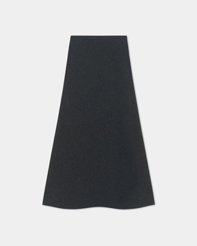 Priel - Overwashed Merino Mid-Length Skirt - Charcoal Red Carpet Look