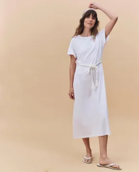 Social Ease Modern Fit The Boxy Tee Dress. -- True White