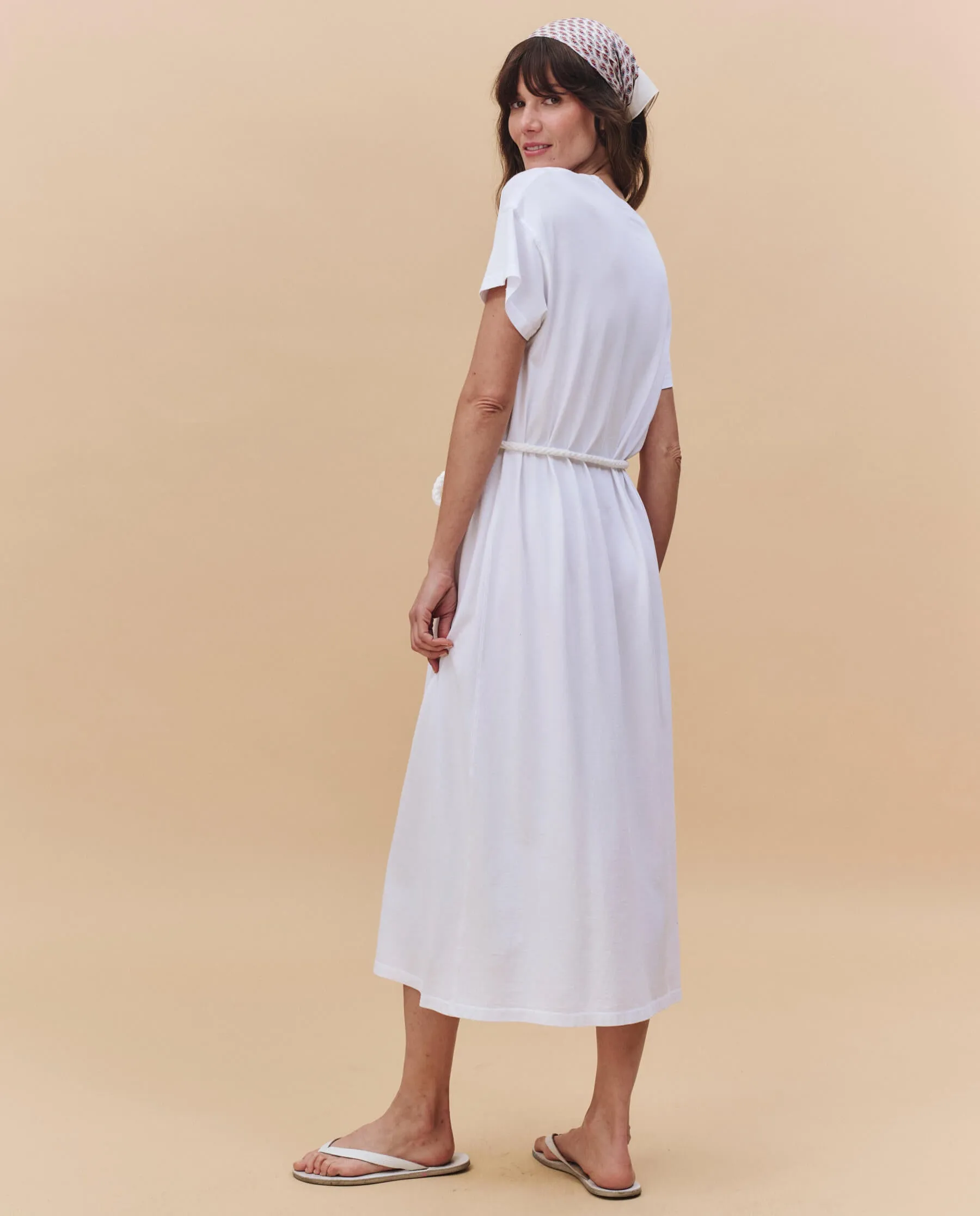 The Boxy Tee Dress. -- True White Charming Comfort All-Season Comfort