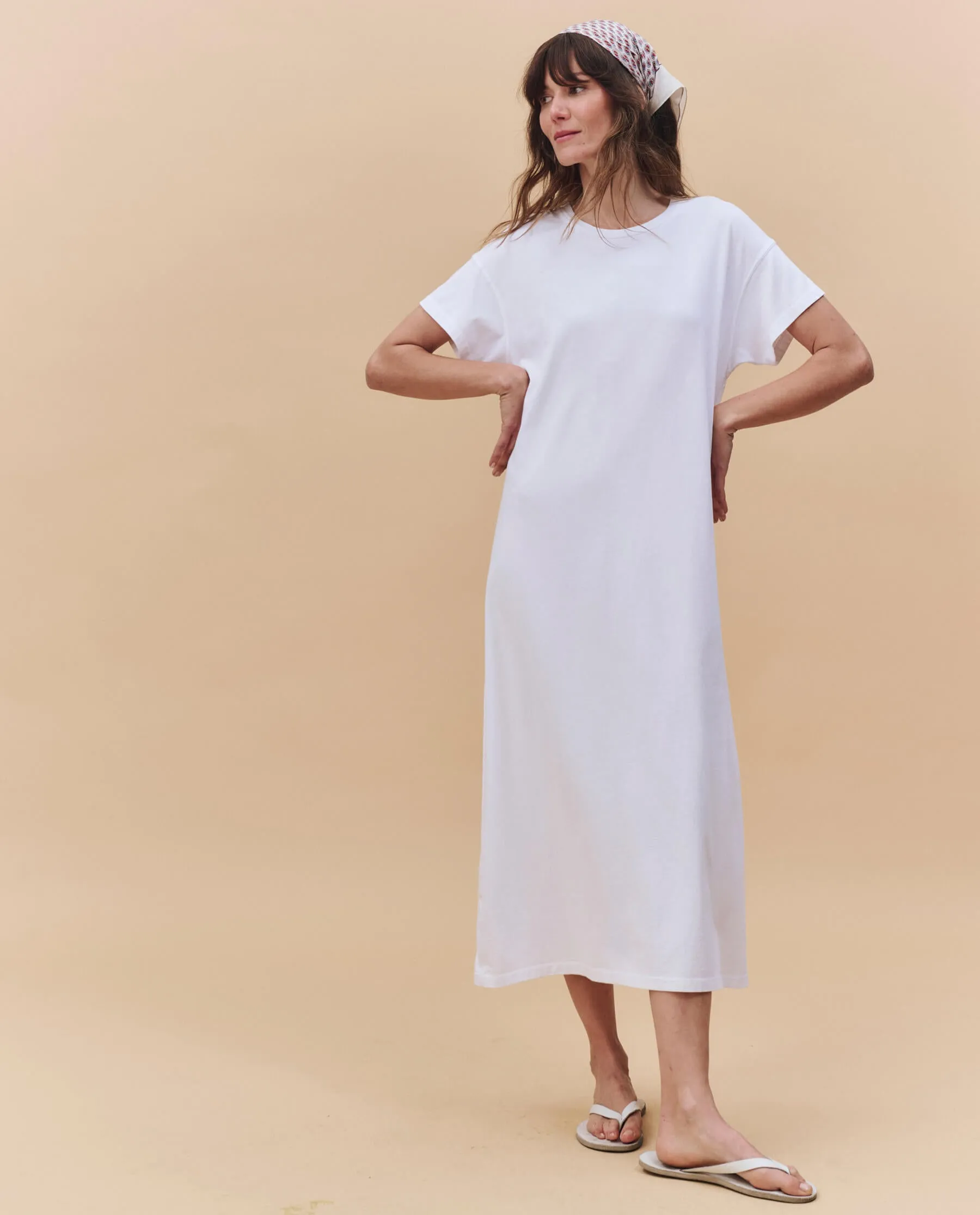 The Boxy Tee Dress. -- True White Smart Piece Clean Tone