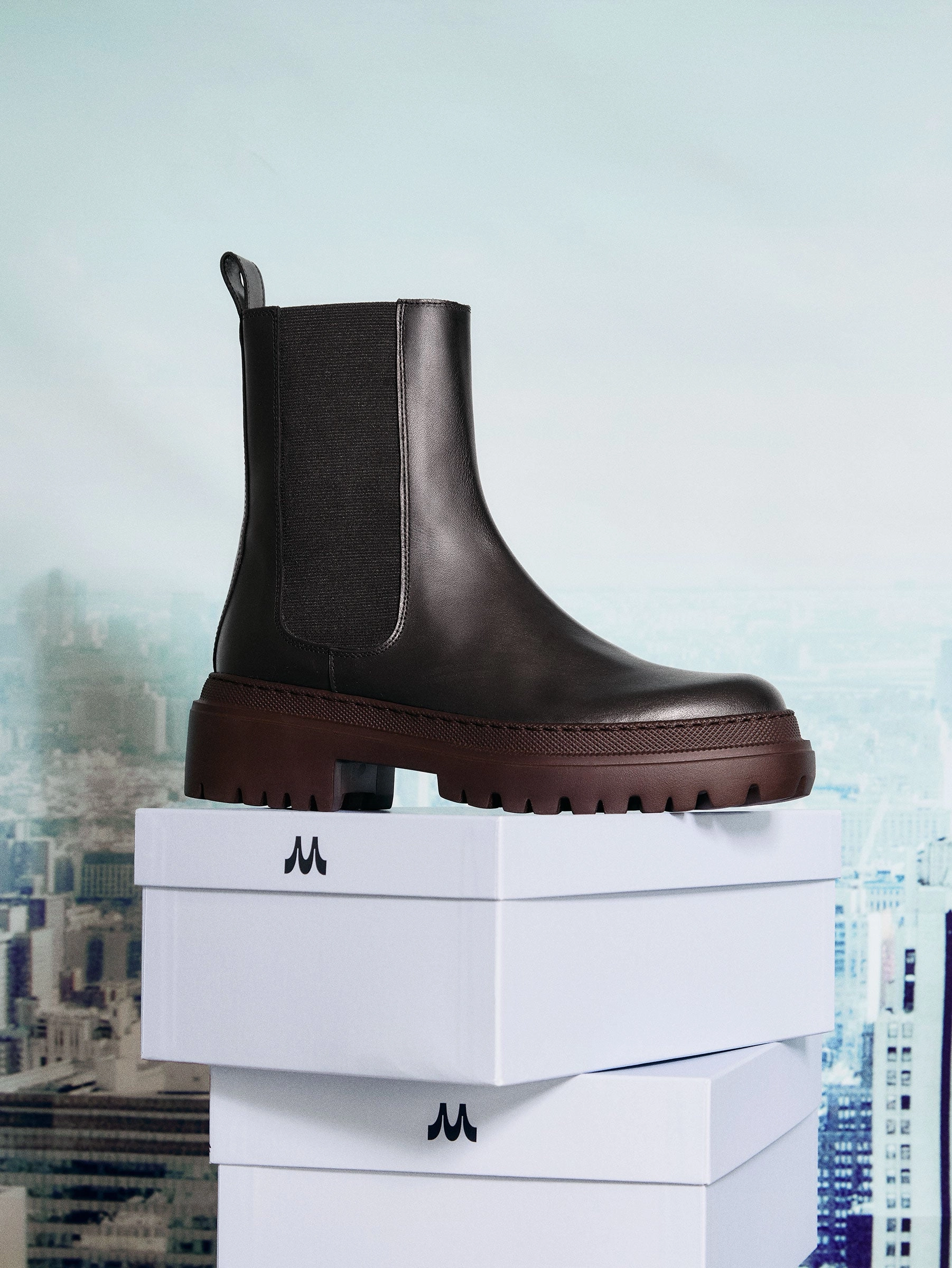 Non Slip Tread Pattern Feather Light Rough Trail Hiker Corticella Combo Brown Unlined Boot