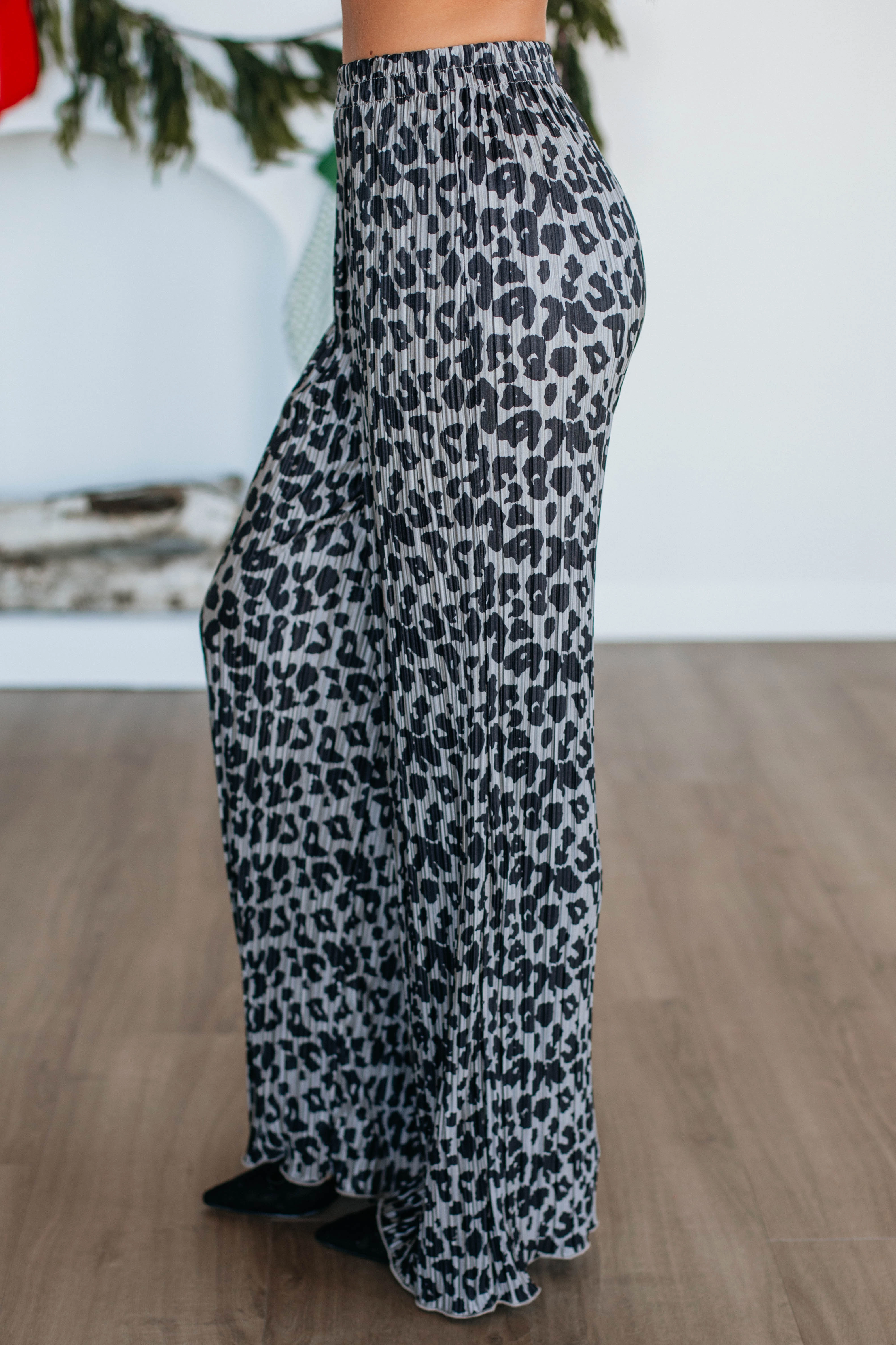 Francesca Leopard Pants Durable Fabric